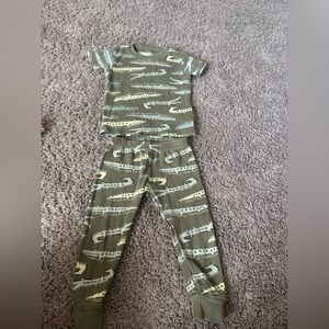 Gently used Carter's Green Alligator Pajama Set